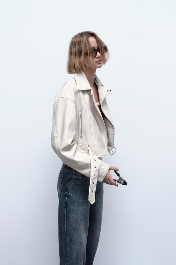 Faux Leather Biker Jacket