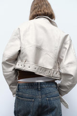 Faux Leather Biker Jacket