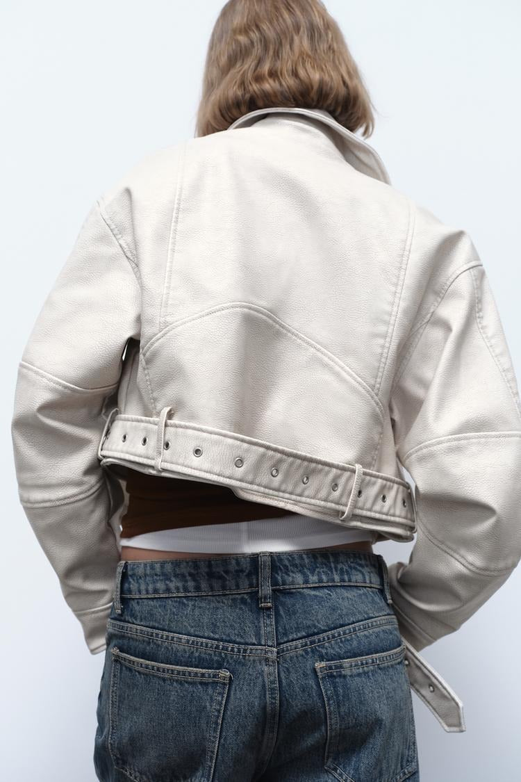 Faux Leather Biker Jacket