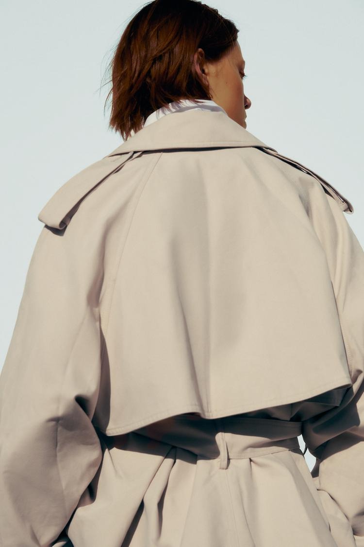 Waist-Tied Short Trench Coat