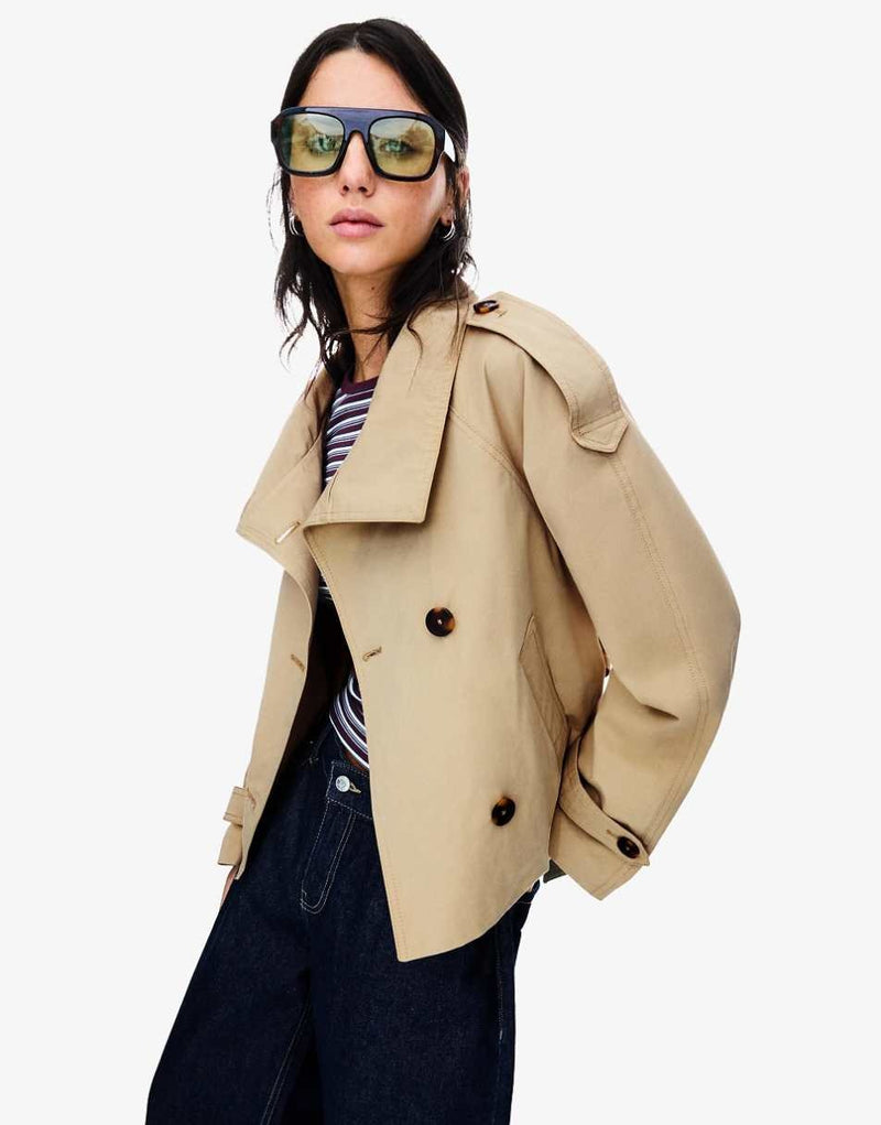 Stylish Short Trench Jacket