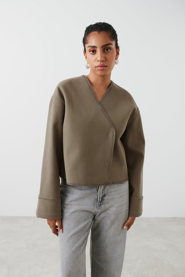 Jacket with Scalloped Edges