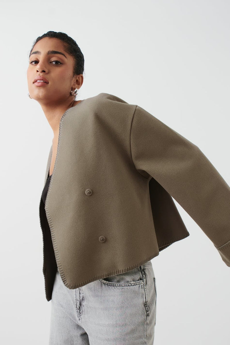 Jacket with Scalloped Edges