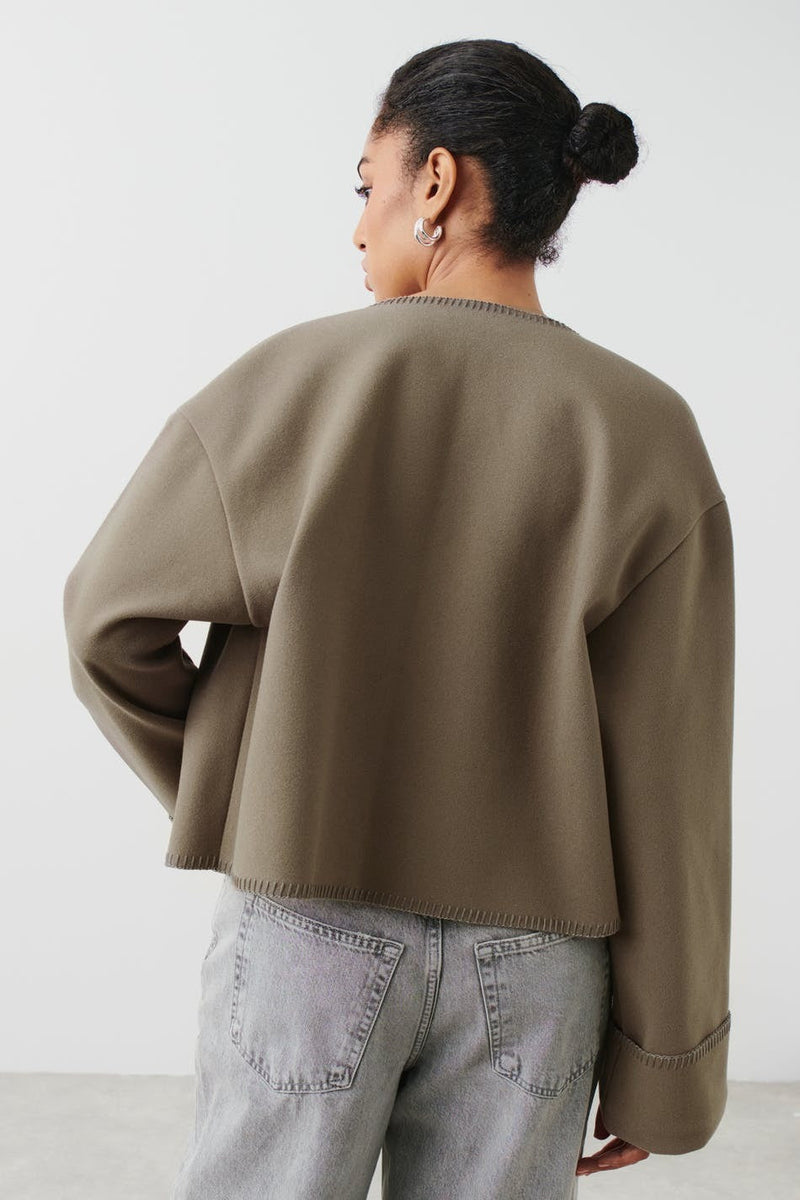 Jacket with Scalloped Edges
