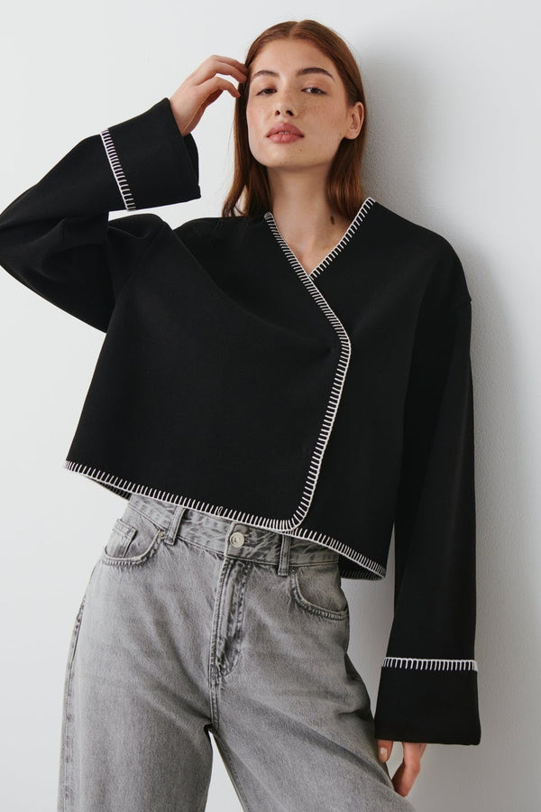 Jacket with Scalloped Edges