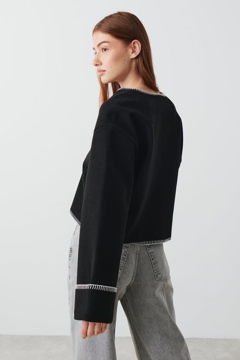Jacket with Scalloped Edges