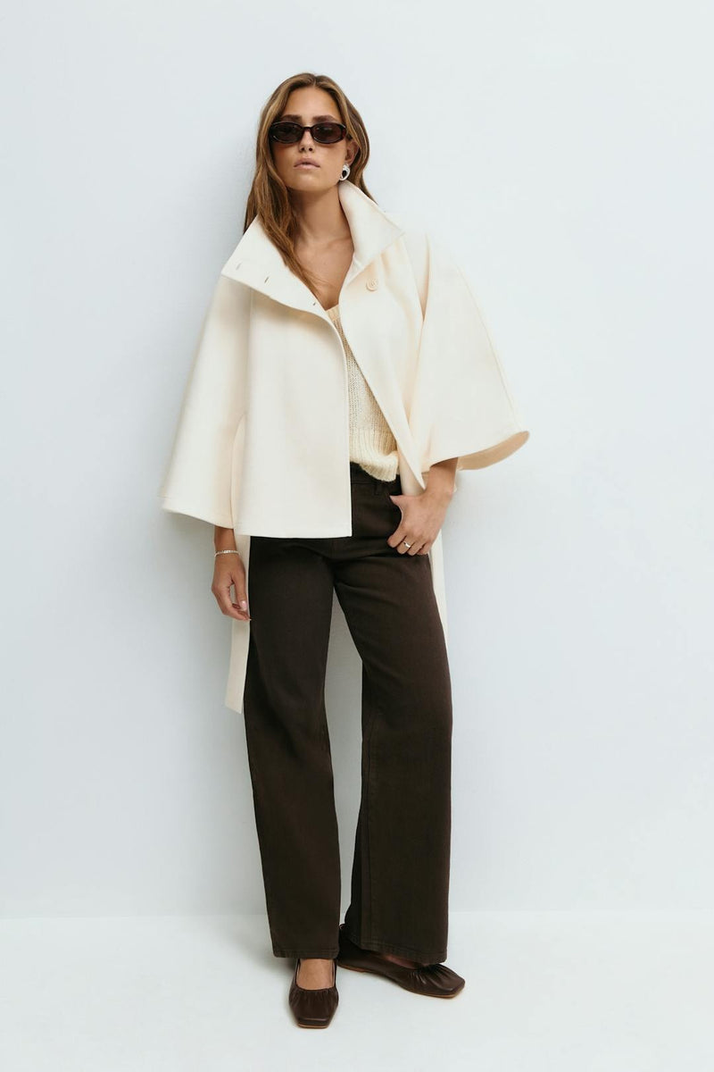 Wickel-Cape-Jacke mit Gürtel