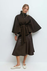 Wickel-Cape-Jacke mit Gürtel