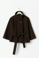 Wickel-Cape-Jacke mit Gürtel
