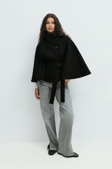 Wickel-Cape-Jacke mit Gürtel